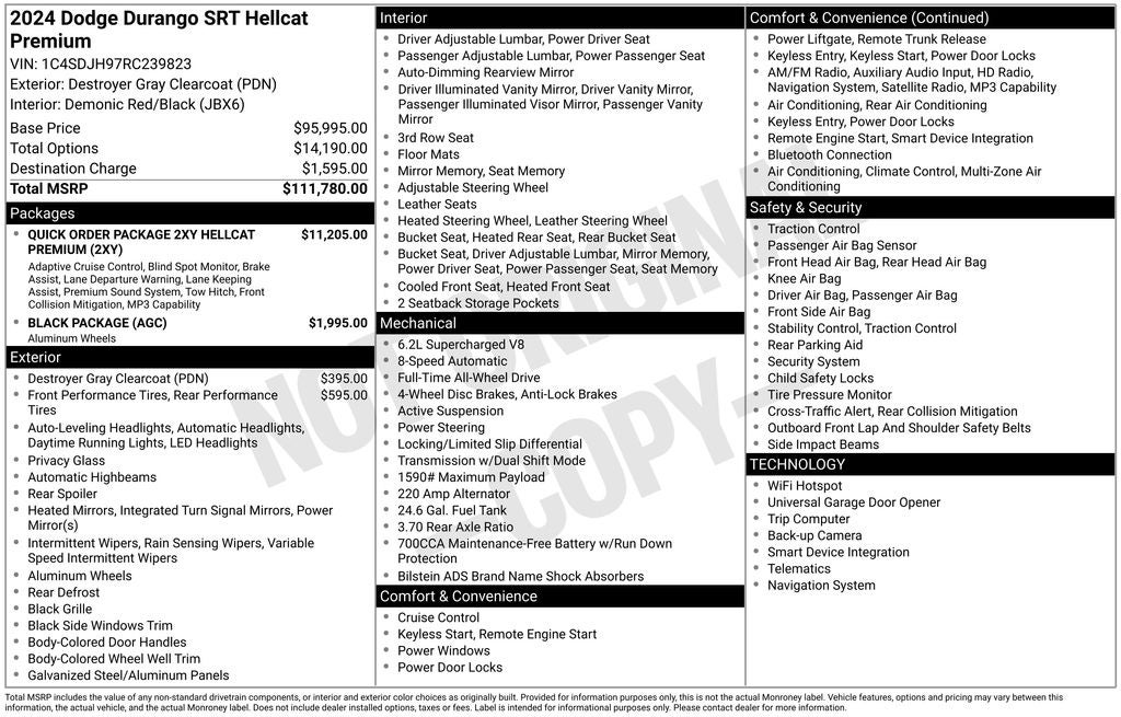 2024 Dodge Durango SRT Hellcat Premium AWD