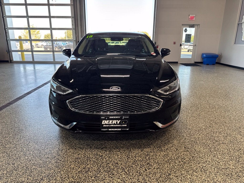 Used 2019 Ford Fusion Titanium with VIN 3FA6P0K96KR286544 for sale in Waukee, IA