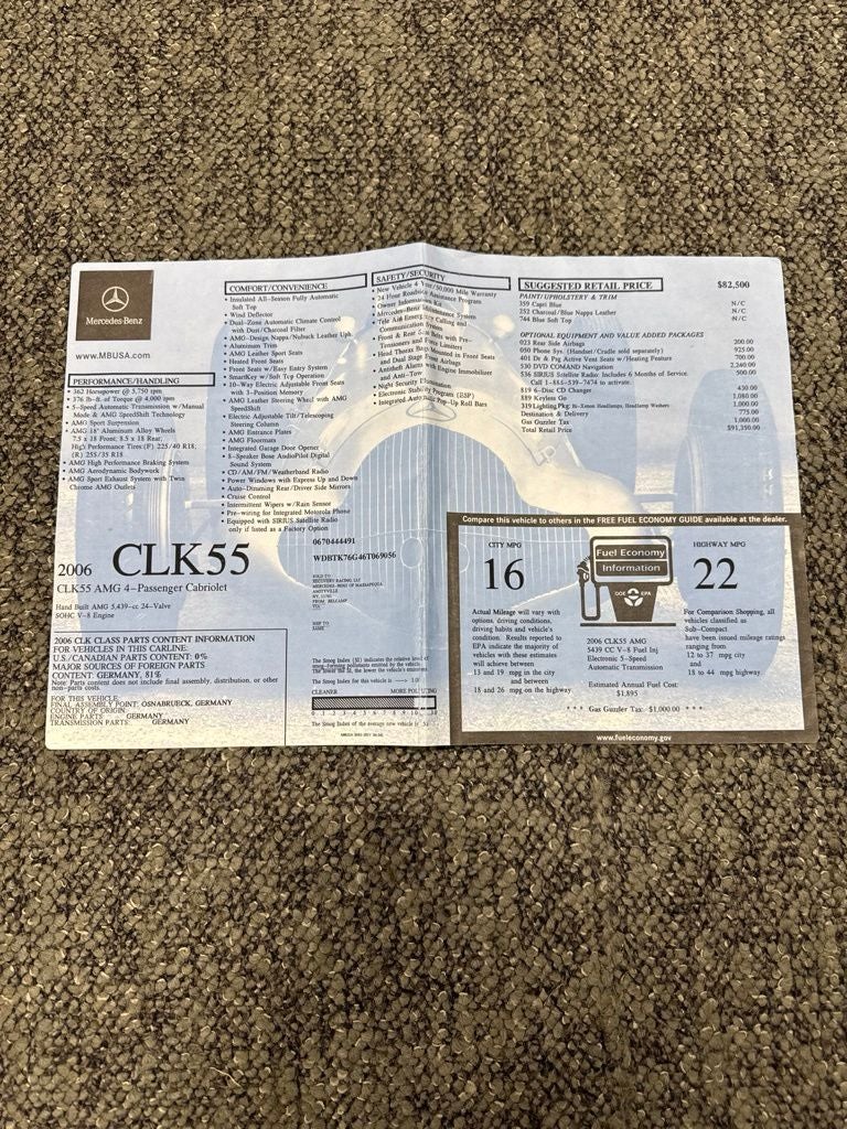 2006 Mercedes-Benz CLK 55 AMG® CLK 55 AMG® Base