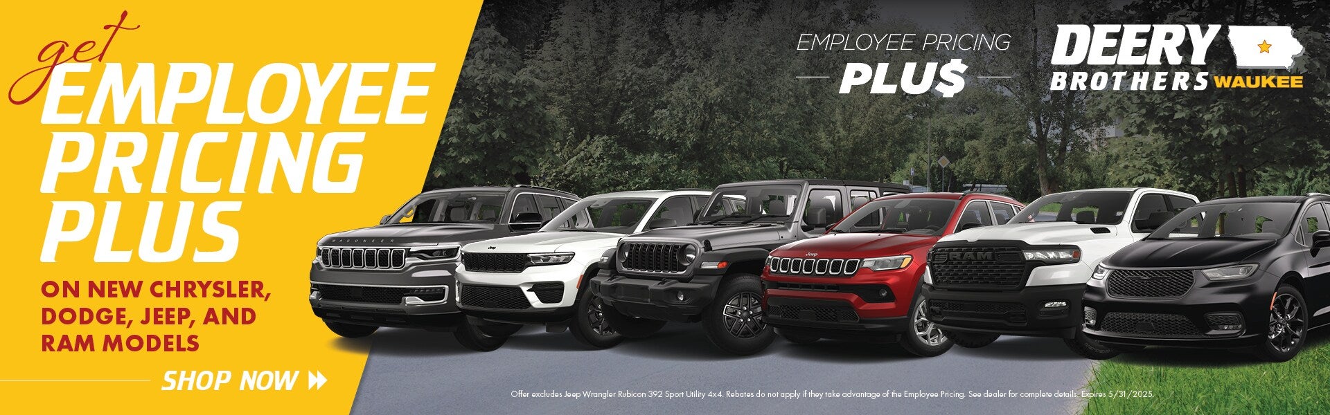 Shop Employee Pricing at Deery Brothers Chrysler Dodge Ram and Jeep of Waukee in Waukee IA