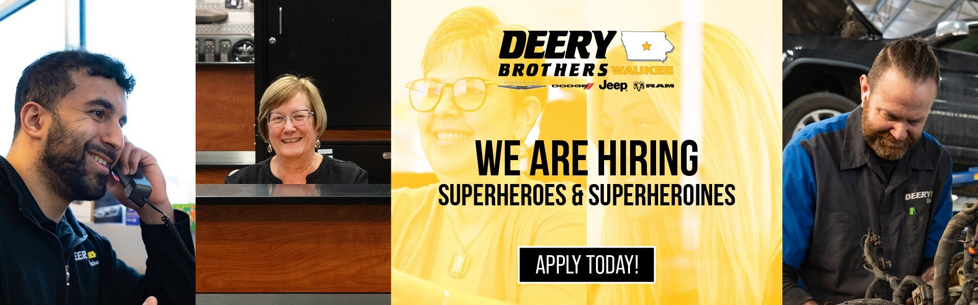We are hiring at Deery Brothers Chrysler Dodge Ram and Jeep of Waukee in Waukee IA